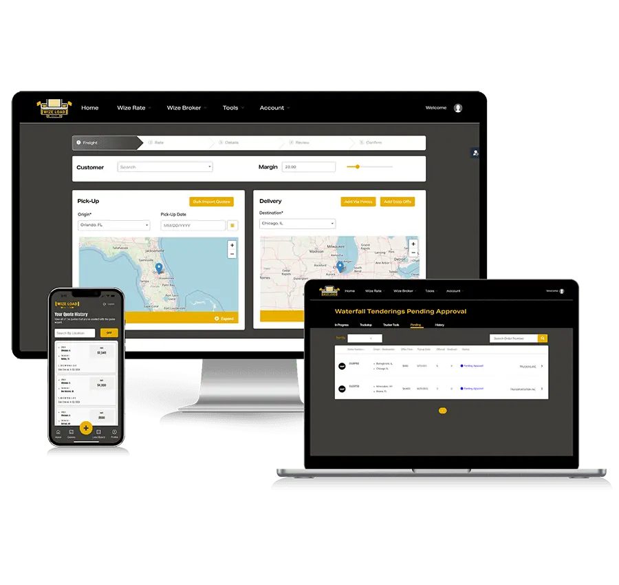 Wize Load software on laptop/desktop/phone