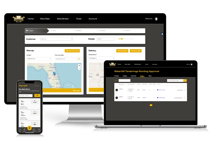 Wize Load software on laptop/desktop/phone